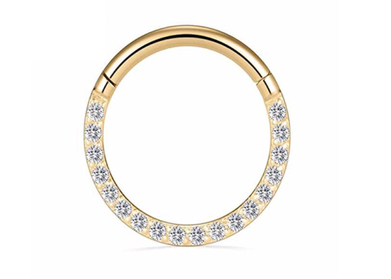 Dia 9mm 11mm 18k 금 코 장식 못, 0.14ct 자연적인 다이아몬드로 꿰뚫는 코 고리