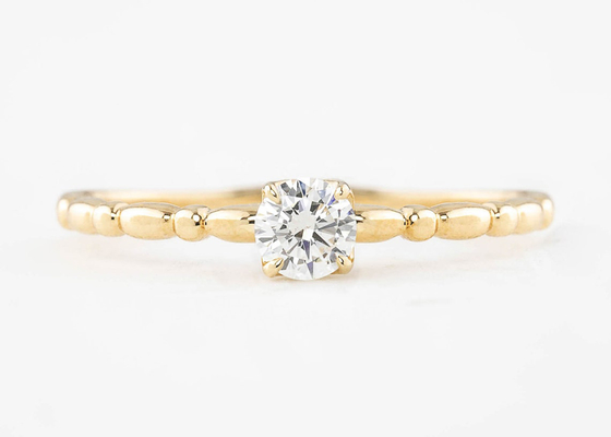 카드 놀이 다이아몬드를 가진 6MM 금 반지, 0.8ct 모이사나이트 다이아몬드 반지 ODM