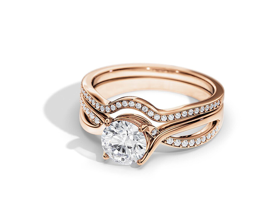 1.25ct 로즈 골드 Moissanite 약혼 반지 VS1 SI1 SI2 평균 색상