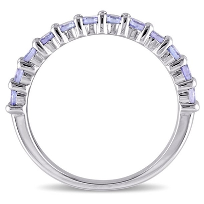 로스-시몬스 2.50 ct. t.w. 탄자나이트와.20 ct. t.w. 하얀 지르콘은 스터링 실버로 접어듭니다