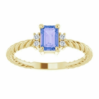 보석 왕 1.05 Ct 7x5mm 달걀 모양 탄자나이트 백색은 사파이어 빛 925 은 벨소리를 만들었습니다