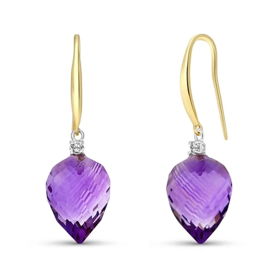 2.46 ct. t.w. 자석영과 1/10 ct. t.w. 스터링 실버에서 다이아몬드 레버백 귀걸이