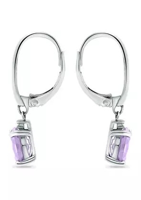 2.46 ct. t.w. 자석영과 1/10 ct. t.w. 스터링 실버에서 다이아몬드 레버백 귀걸이