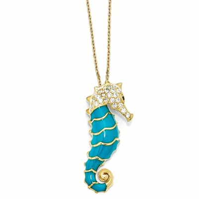목걸이, 영혼의 동물 보석, 20 인치 먹이사슬과 바다 생명 Gifts for Her를 위한 14k 금 해파리 펜던트