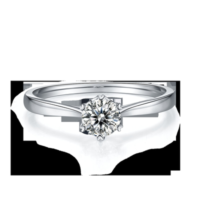 은메달 여자 반지와 0.5 ct  형태 6각형의  실험실 다이아몬드 보석