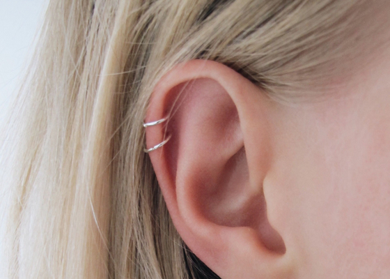 연골 Tragus 16g-40g 용 헬릭스 피어싱 14K 골드 리모콘