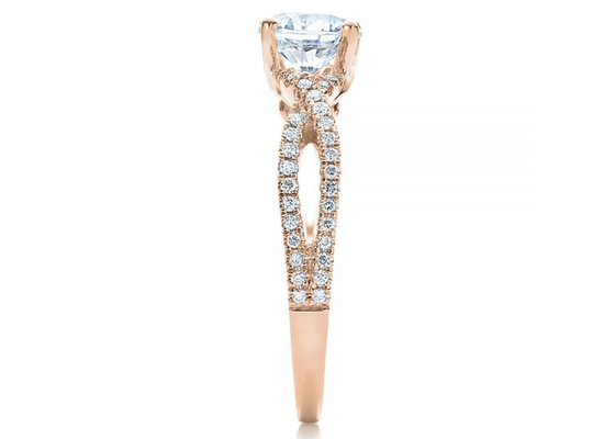 0.8ct 천연 다이아몬드 약혼 반지 6.0MM 차원 OEM ODM