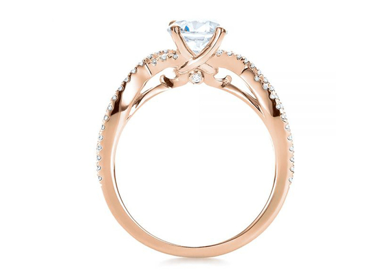 0.8ct 천연 다이아몬드 약혼 반지 6.0MM 차원 OEM ODM