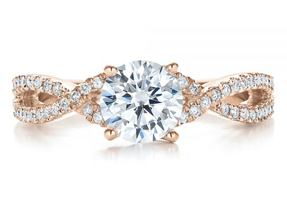 0.8ct 천연 다이아몬드 약혼 반지 6.0MM 차원 OEM ODM