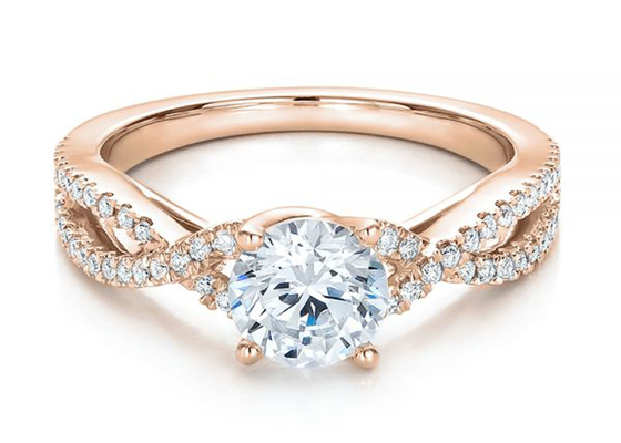 0.8ct 천연 다이아몬드 약혼 반지 6.0MM 차원 OEM ODM