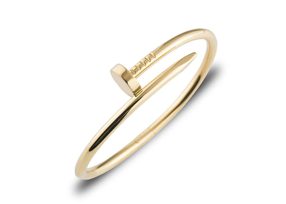 폭 3.5mm 18k 옐로우 골드 팔찌, 약혼을 위한 Juste Un Clou 팔찌