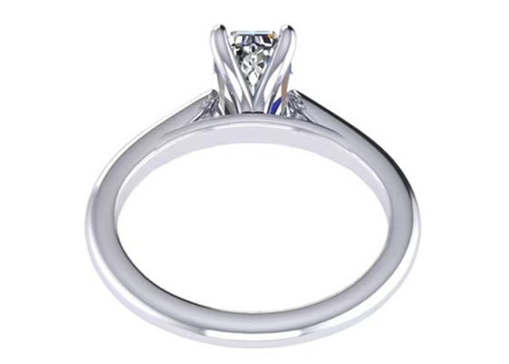 1.05 Ct 14K 순금 보석, 에메랄드 컷 다이아몬드 약혼 반지 EM7.86×2.89MM