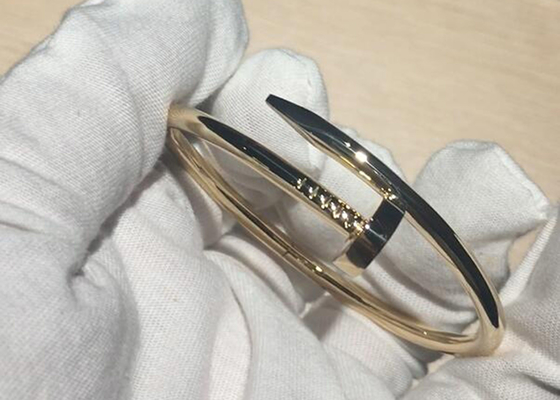 폭 3.5mm 18k 옐로우 골드 팔찌, 약혼을 위한 Juste Un Clou 팔찌