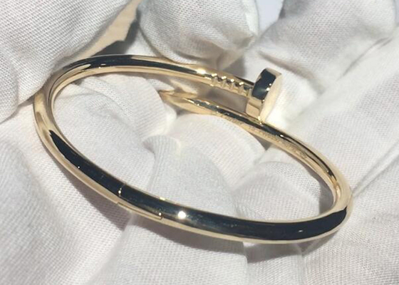 폭 3.5mm 18k 옐로우 골드 팔찌, 약혼을 위한 Juste Un Clou 팔찌