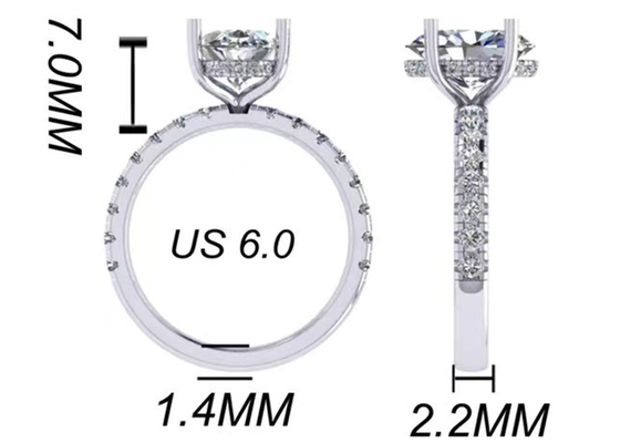 약혼을 위한 손 조정 2.45g 14K 순금 보석 ODM