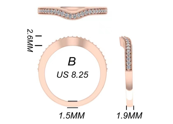 0.8ct 14K 순금 주얼리, 로즈골드 약혼반지 RA5.6×4.5MM 세트