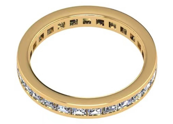 선물을 위한 2.0×1.5MM OEM ODM를 가진 27pcs 다이아몬드 18K 로즈 골드 반지