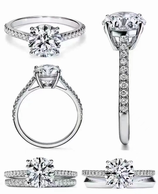 38pcs 천연 다이아몬드 약혼 반지 설정 라운드 컷 1.2ct RD7MM