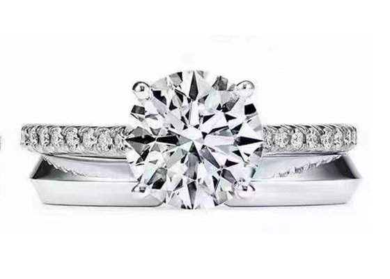 38pcs 천연 다이아몬드 약혼 반지 설정 라운드 컷 1.2ct RD7MM
