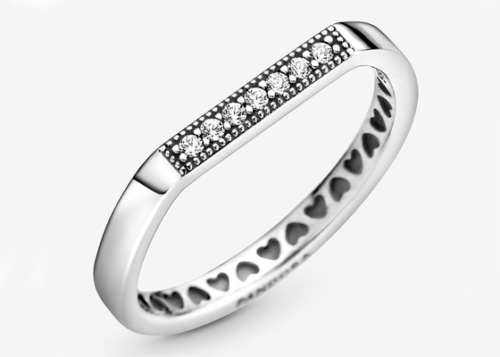 다면적인 로즈 골드 리모콘, 실제 다이아몬드 약혼 반지 1.2mm×8mm 치수