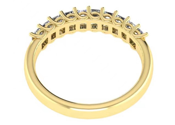 기념일을 위한 10pcs 다이아몬드 18k 로즈 골드 반지 3.0×2.0mm EM 컷