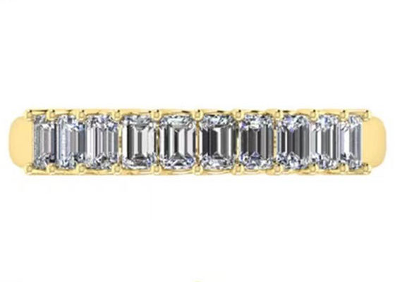 기념일을 위한 10pcs 다이아몬드 18k 로즈 골드 반지 3.0×2.0mm EM 컷