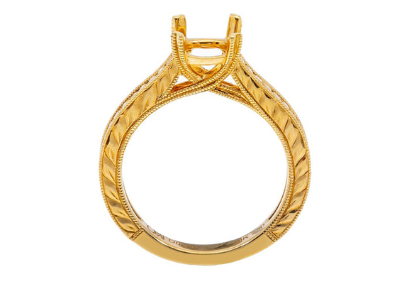 진짜 다이아몬드 반 산 보석 반지 원형 Dia 1.6-1.7mm 0.61ct