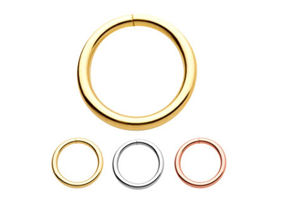 코 립 귀 용 14k 골드 피어싱 링 1/4inches 5/16inches 3/18inches