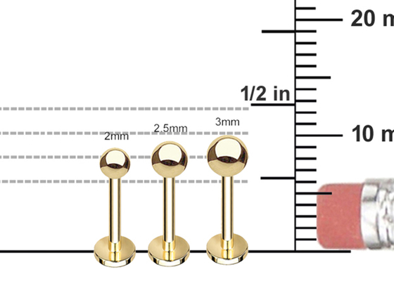 OEM 14k 금 연골 귀걸이, 몸 피어싱 귀걸이 5mm 8mm 10mm 길이