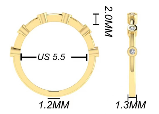 약혼을 위한 6pcs 다이아몬드 18k 로즈 골드 반지 1.5mm 라운드 컷 OEM