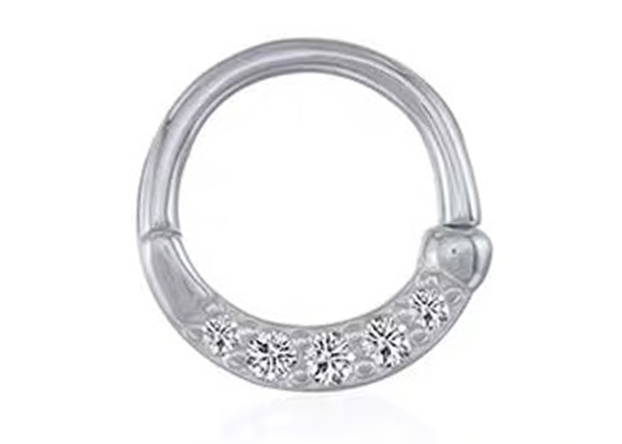 Eternity Hoop 14K Gold Clicker 피어싱 OEM ODM for Nose Septum