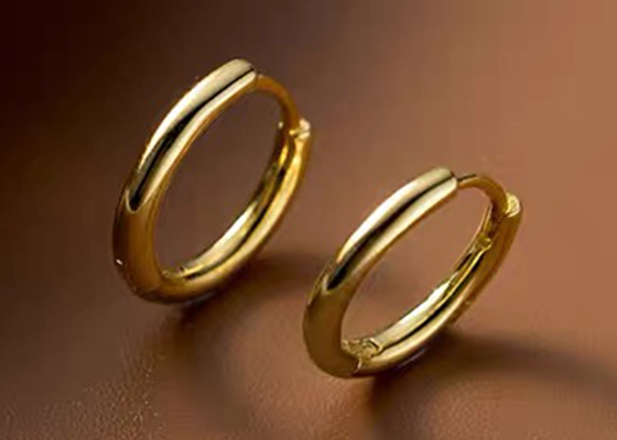 여자 1.2mm×10mm 차원을 위한 섹시한 나선 14k 금 고리 귀걸이 ODM