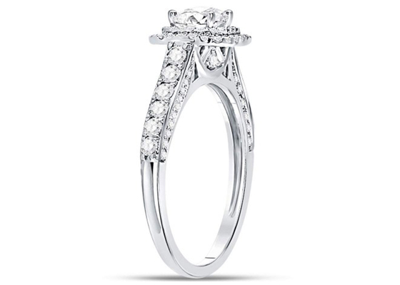 3.65g 14K 순금 보석, 0.8ct 정연한 여자의 화이트 골드 다이아몬드 반지