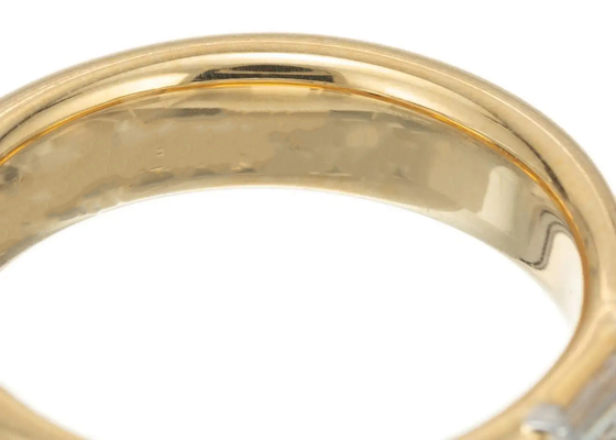 0.58ct 6x4MM 솔리테어 스톤 14K 솔리드 골드 주얼리 다이아몬드 결혼 반지