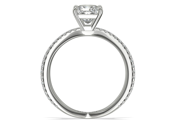 0.1ct RD3.0MM 약속 약혼 및 결혼 반지 세트 3.21g 무게