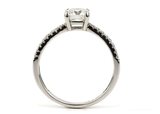 약혼을 위한 0.1ct 다이아몬드 14K 순금 보석 라운드 컷 3.21g 무게