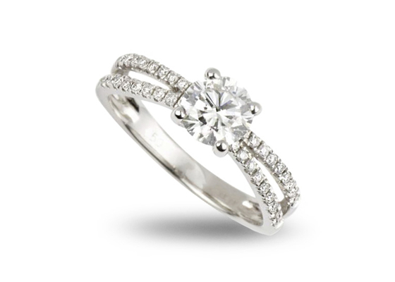 약혼을 위한 0.1ct 다이아몬드 14K 순금 보석 라운드 컷 3.21g 무게