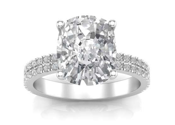 타원형 1.5ct 다이아몬드가 있는 6×8MM 14K 순금 보석 20pcs