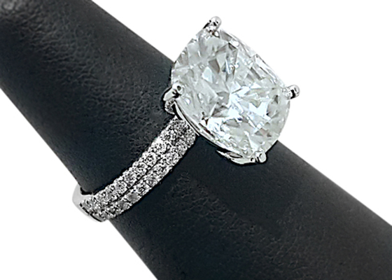 타원형 1.5ct 다이아몬드가 있는 6×8MM 14K 순금 보석 20pcs