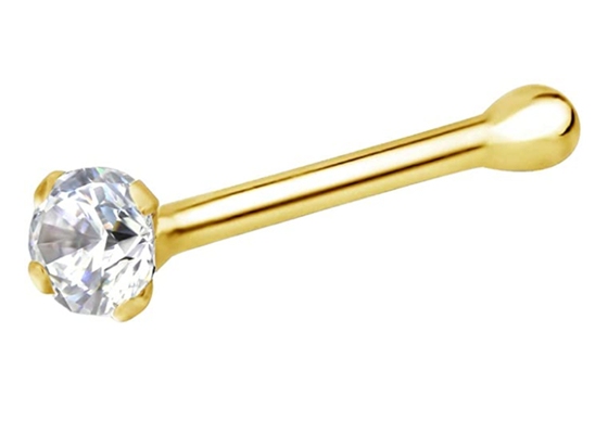 7mm 14k 금 코걸이, 비 자극적인 코 꿰뚫는 보석 OEM