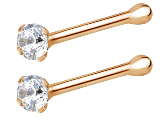 7mm 14k 금 코걸이, 비 자극적인 코 꿰뚫는 보석 OEM