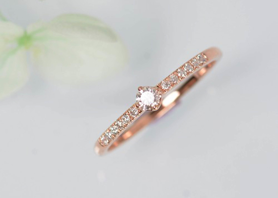 기념일 OEM를 위한 4mm 진짜 다이아몬드 보석 반지 0.25ct 무게 둥근 커트