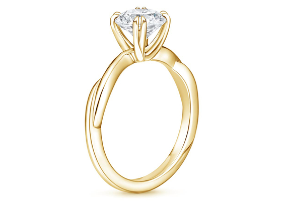 0.8ct 연구소에서 성장한 모이사나이트 링 14K 옐로우 골드 소재 ODM OEM