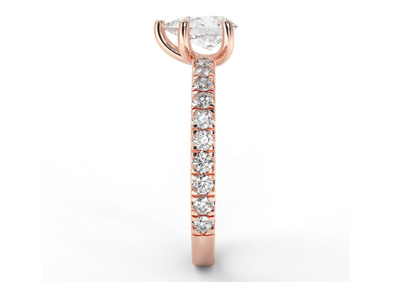 웨딩18K 로즈골드 링 페어컷 0.80ct DGC 인증서 ODM