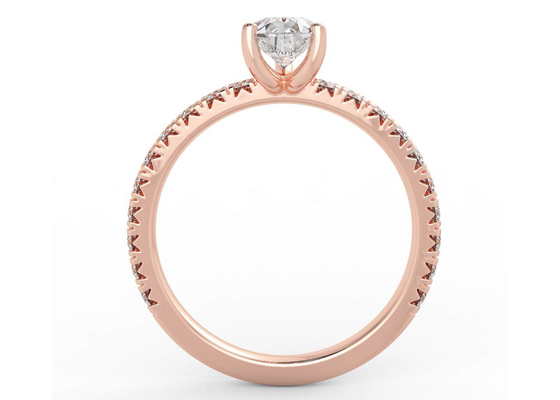 웨딩18K 로즈골드 링 페어컷 0.80ct DGC 인증서 ODM