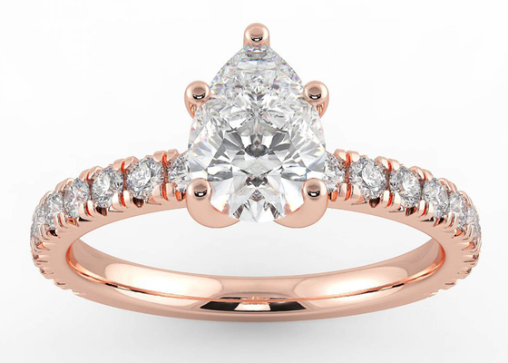 웨딩18K 로즈골드 링 페어컷 0.80ct DGC 인증서 ODM