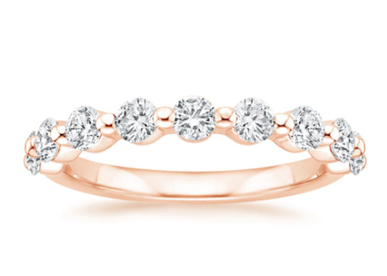 0.9ct 3MM Moissanite 로즈 골드 반지, 로즈 골드 보석 반지 OEM