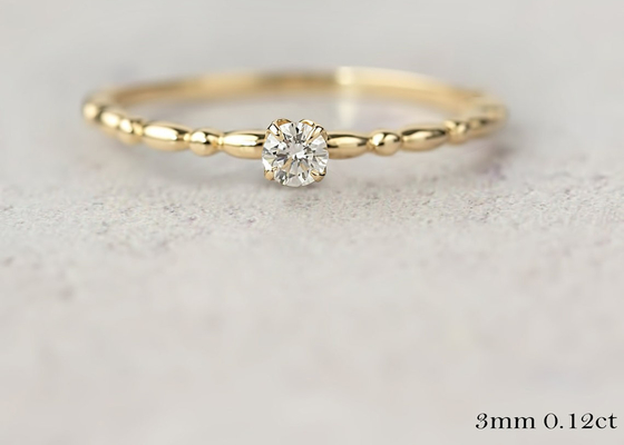 카드 놀이 다이아몬드를 가진 6MM 금 반지, 0.8ct 모이사나이트 다이아몬드 반지 ODM