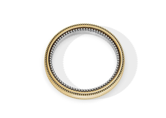 ODM 2 음색 금 약혼 반지, 4MM 5MM 6MM 금 결혼반지 반지 OEM