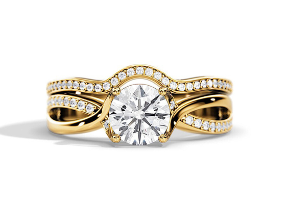 1.25ct 로즈 골드 Moissanite 약혼 반지 VS1 SI1 SI2 평균 색상